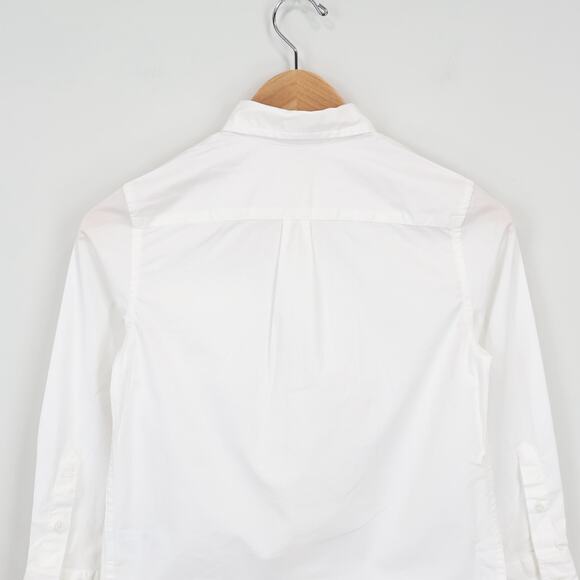 J.Crew Crewcuts Kid's Long Sleeve Flex Washed White Shirt Size 8 NWT - Picture 7 of 9